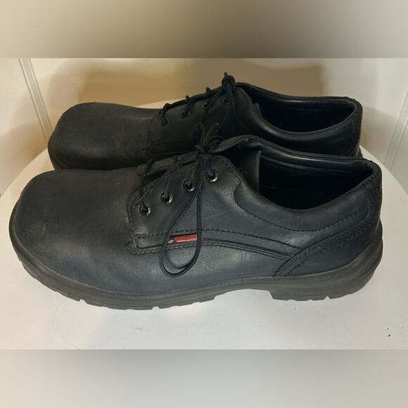 Red Wing King Toe black leather steel toed Oxford oil resistant work shoes.  13D main image 4